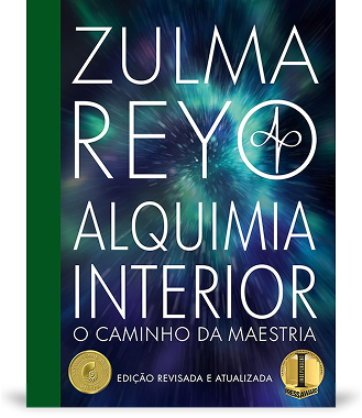 Capa do livro 'Alquimia Interior' de Zulma Reyo, com design espiritual e transformador.